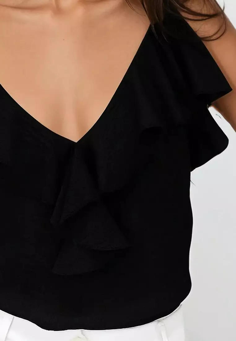 Cotton Ruffle Cami Top