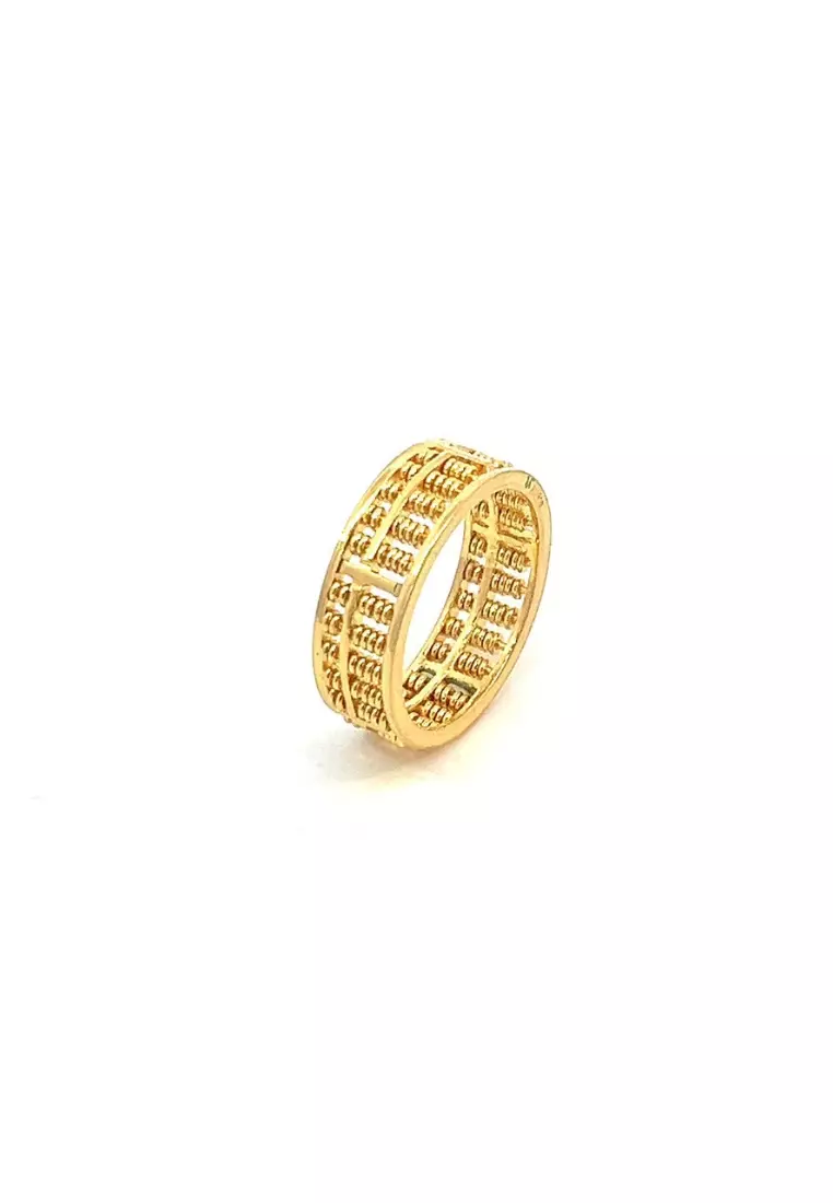 Poh Kong POH KONG 916 22K Gold Robust Abacus Ring ZALORA