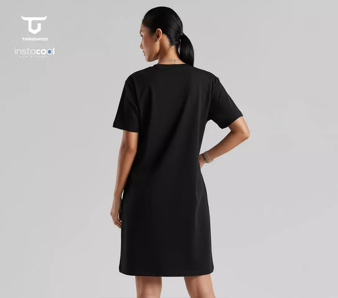 LTD23 Dress Kaos Casual thirdday LD katakana vertikal hitam