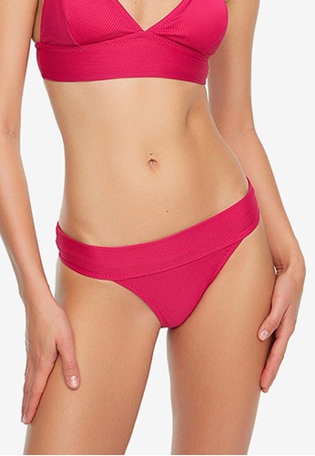Trendyol pink Ribbed Knit Bikini Bottom 2398EUSAD31FCFGS_1