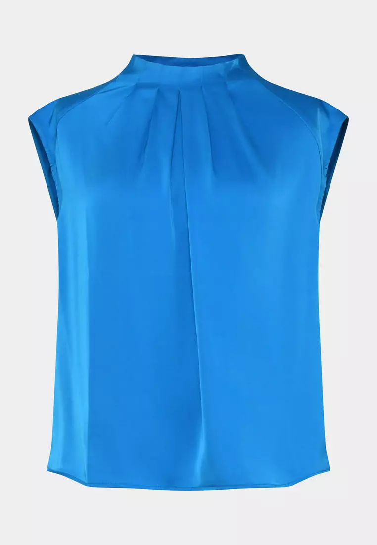 Kiar Pleated Satin Top