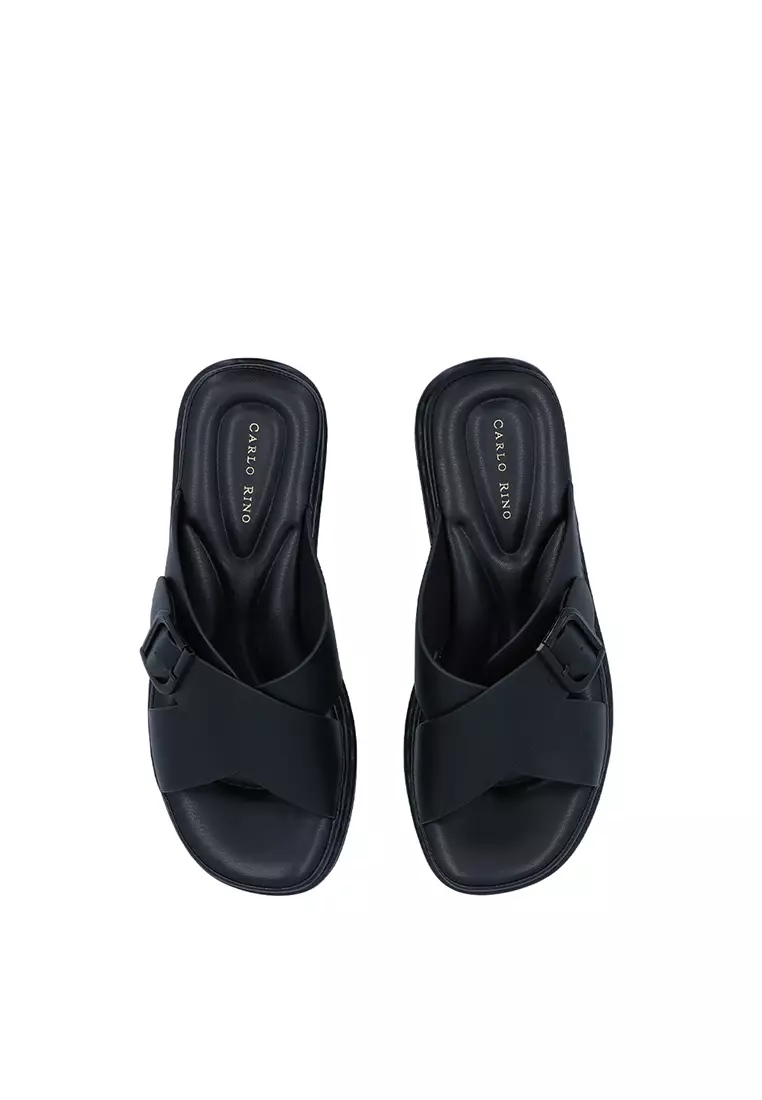 Black CR Juno Cross Sandals