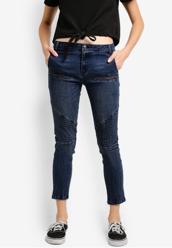 Zipper Detail Jeans