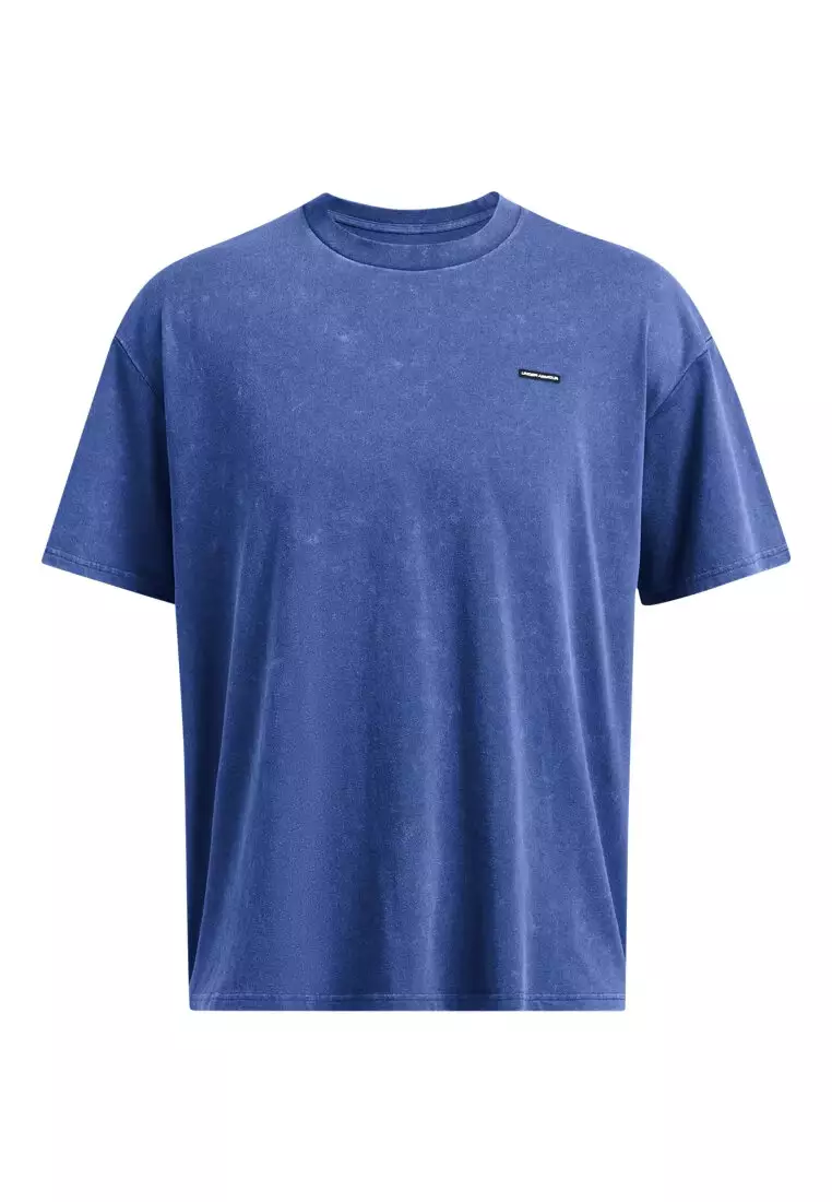 Under Armour Men's UA Heavyweight Oversized Logo Wash Short Sleeve
