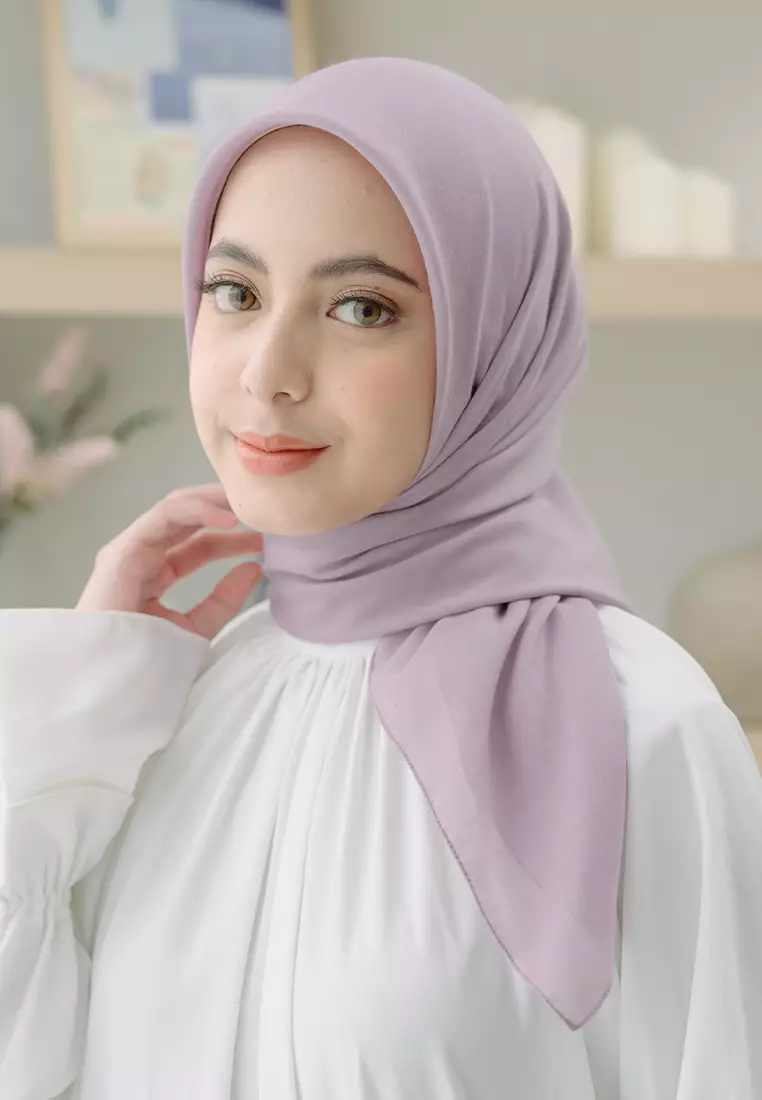 Theya Voal Square Tea Rose