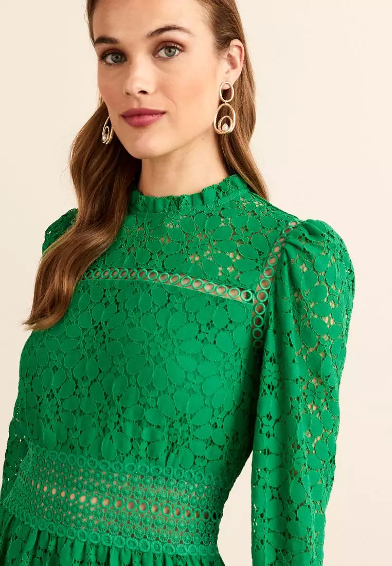 Buy NEXT Long Sleeve Lace Mini Dress Online | ZALORA Malaysia