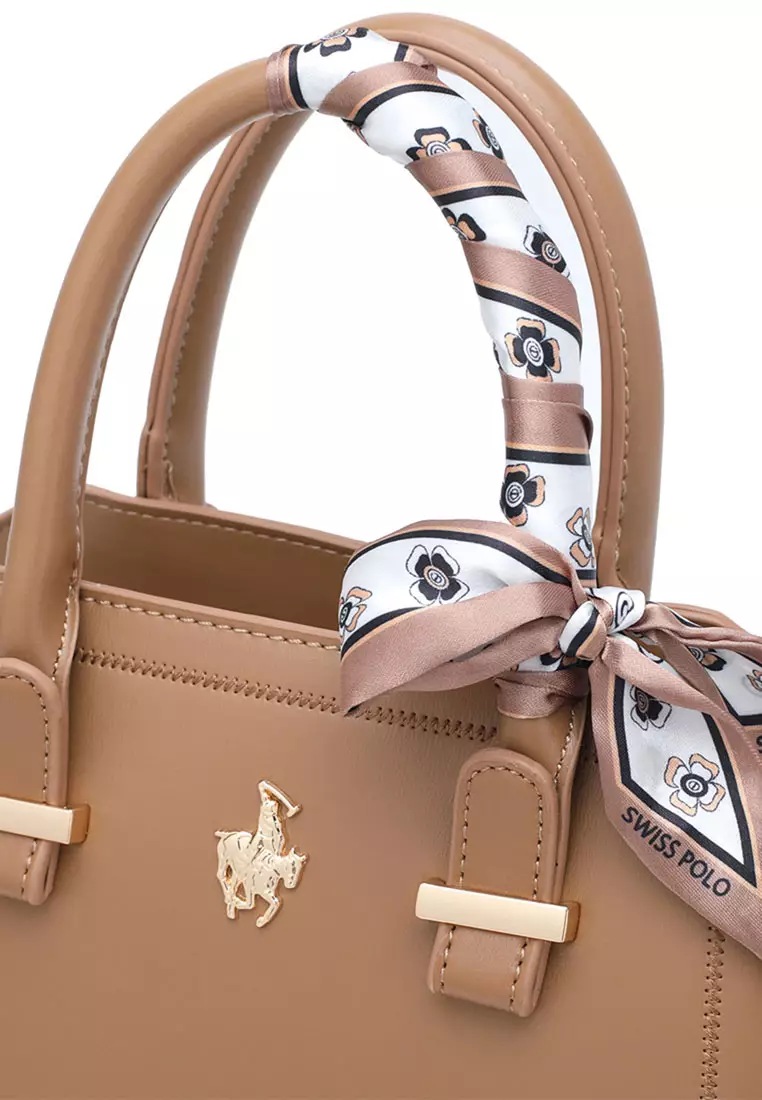 Women's Top Handle Bag / Sling Bag / Crossbody Bag - Brown