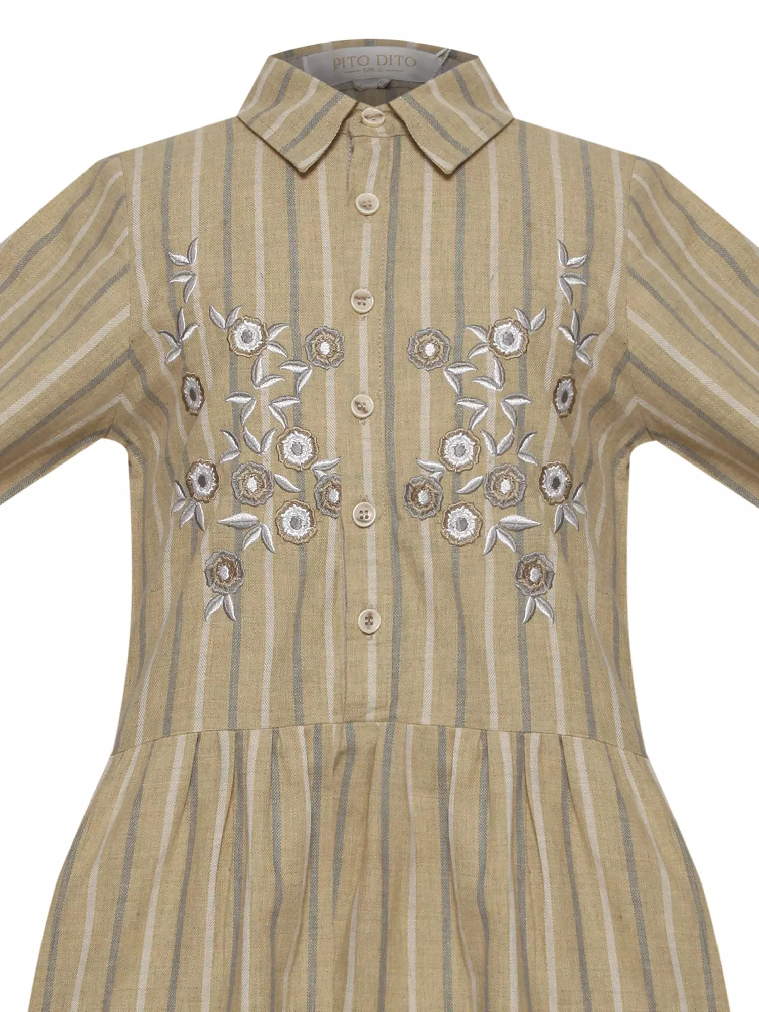 Pito Dito Girl Sharaziva Dress Anak Perempuan Motif Garis Warna Multicolour