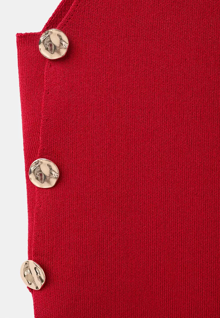 Knitted Top With Side Buttons