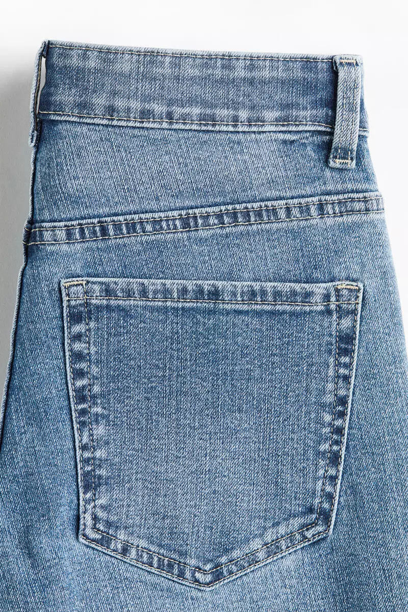Flared Regular Waist Ankle Jeans