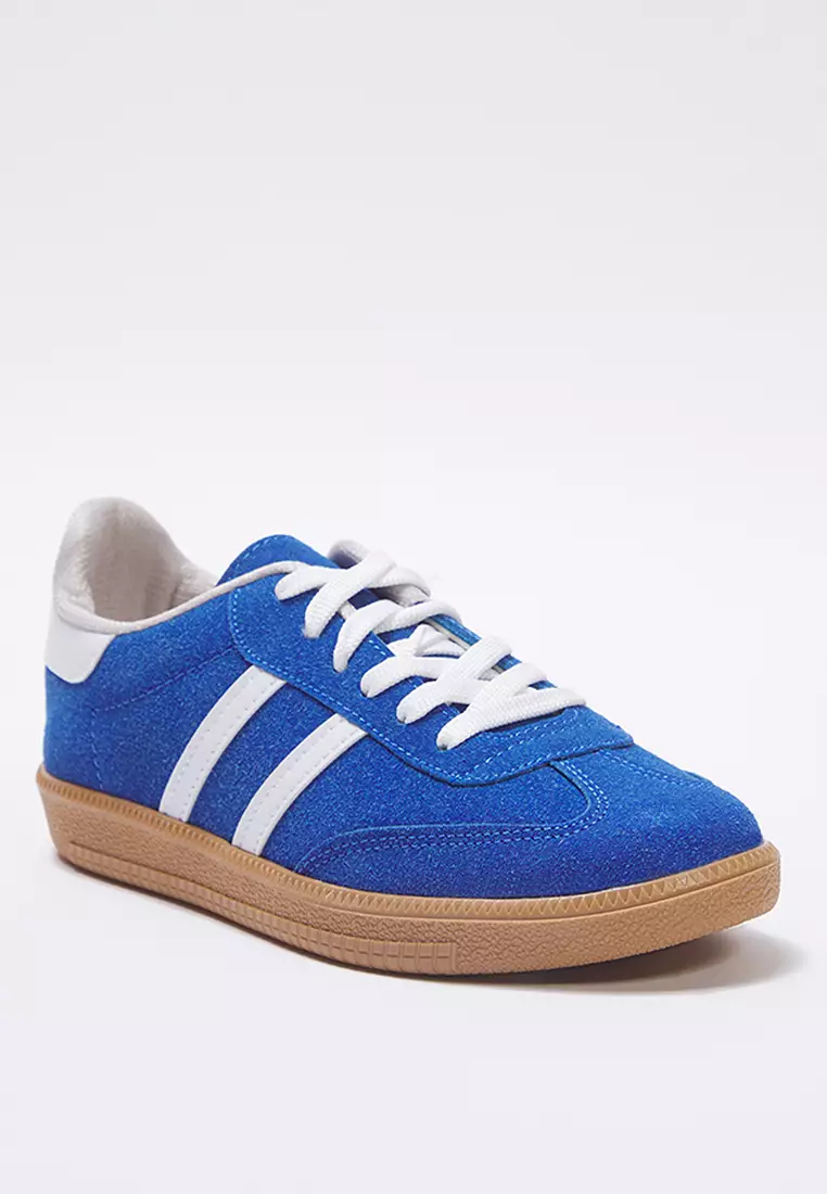 Blue Retro Lace-Up Women's Sneakers Takaw25Sn00005