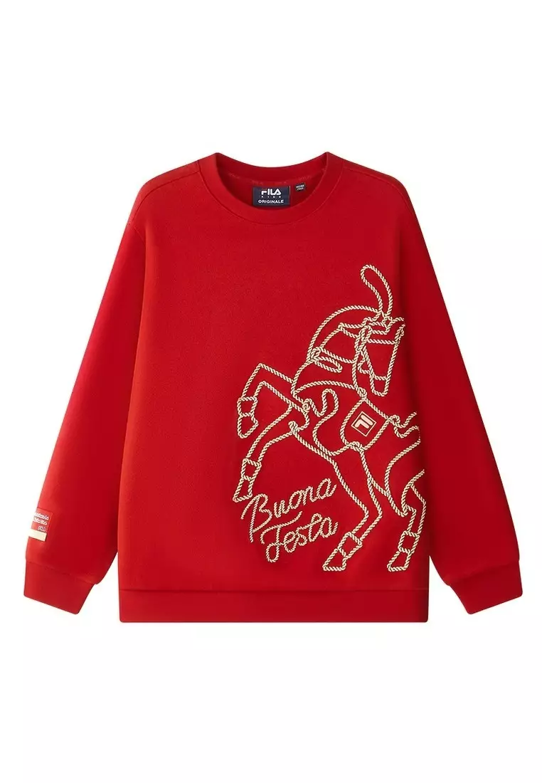  [105cm-170cm]FILA ORIGINALE FILA CNY Boy Sweatshirt (Red)