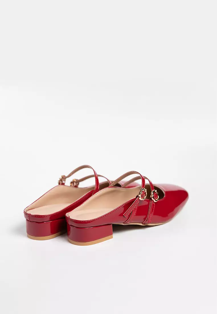 Milyy Mary Jane Glossy Mules