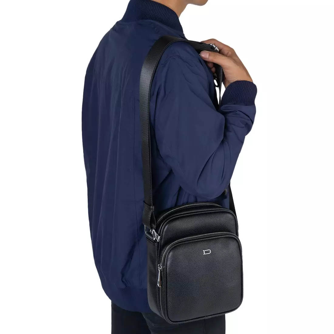 Boston Double Zip Sling Crossbody Bag