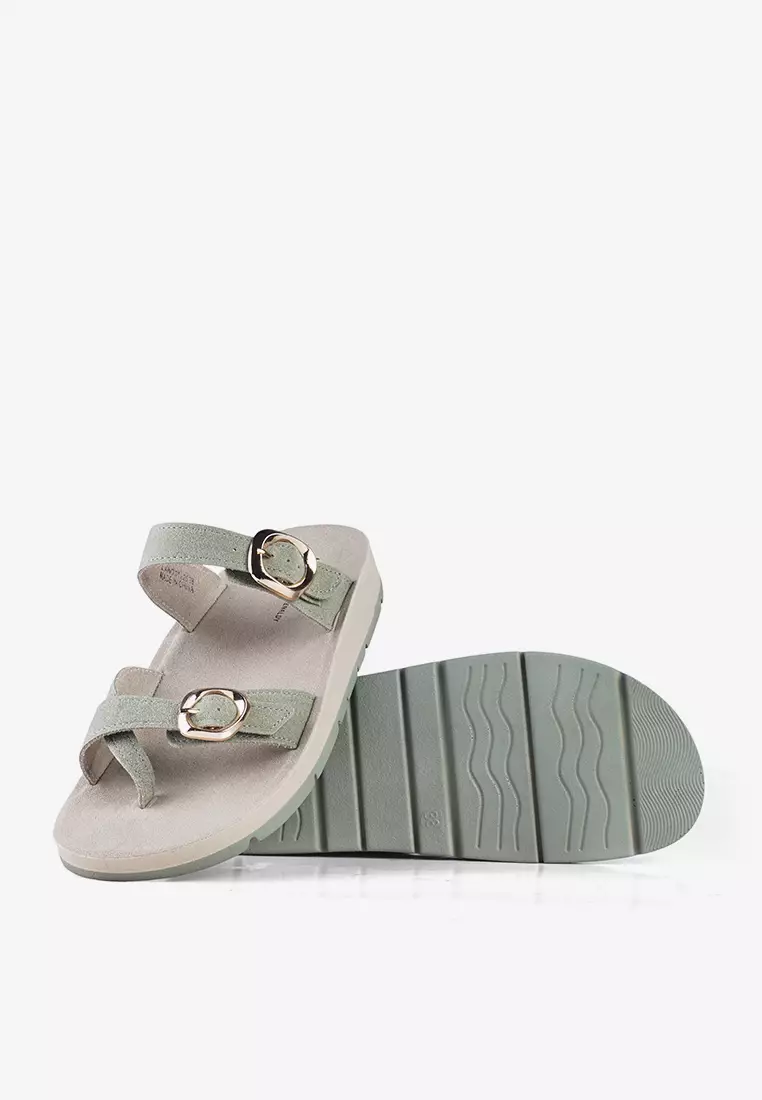 Sandal Slip on Wanita Casual Buckle Daily L.Aino 01