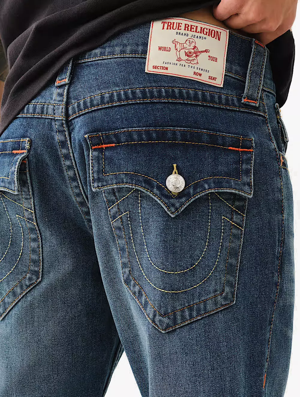 True Religion - Men Denim Pants - JOEY SN FLAP 34IN - Dark Wash