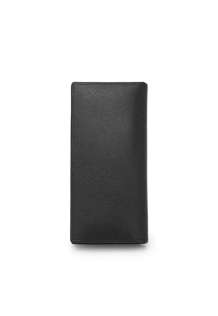 Men's Genuine Leather RFID Blocking Bi Fold Wallet (Genuine 皮革錢包) - 黑色