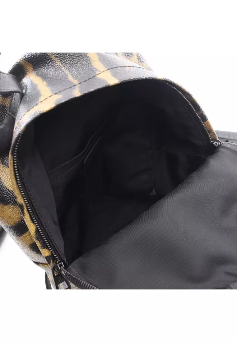 Pre-Loved Louis Vuitton Palm Springs PM Backpack rucksack PVC leather Yellow brown black