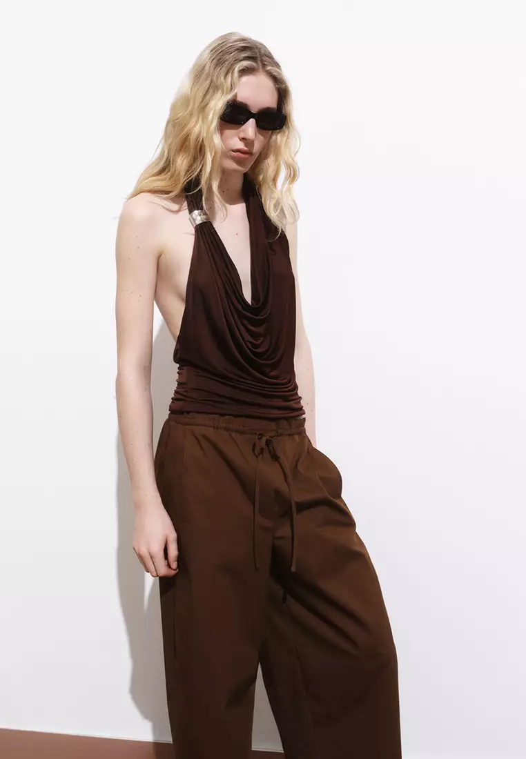 Paper Bag Cotton Trousers