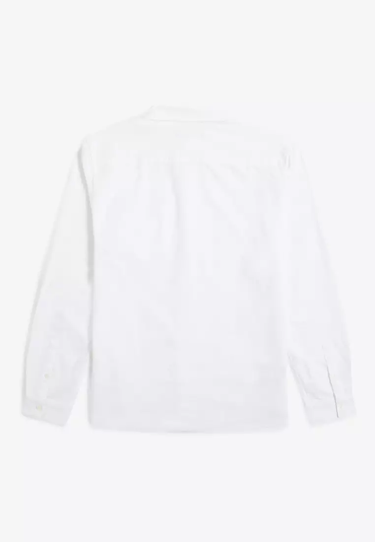 Fred Perry M5516 Oxford Long Sleeve Shirt (White)