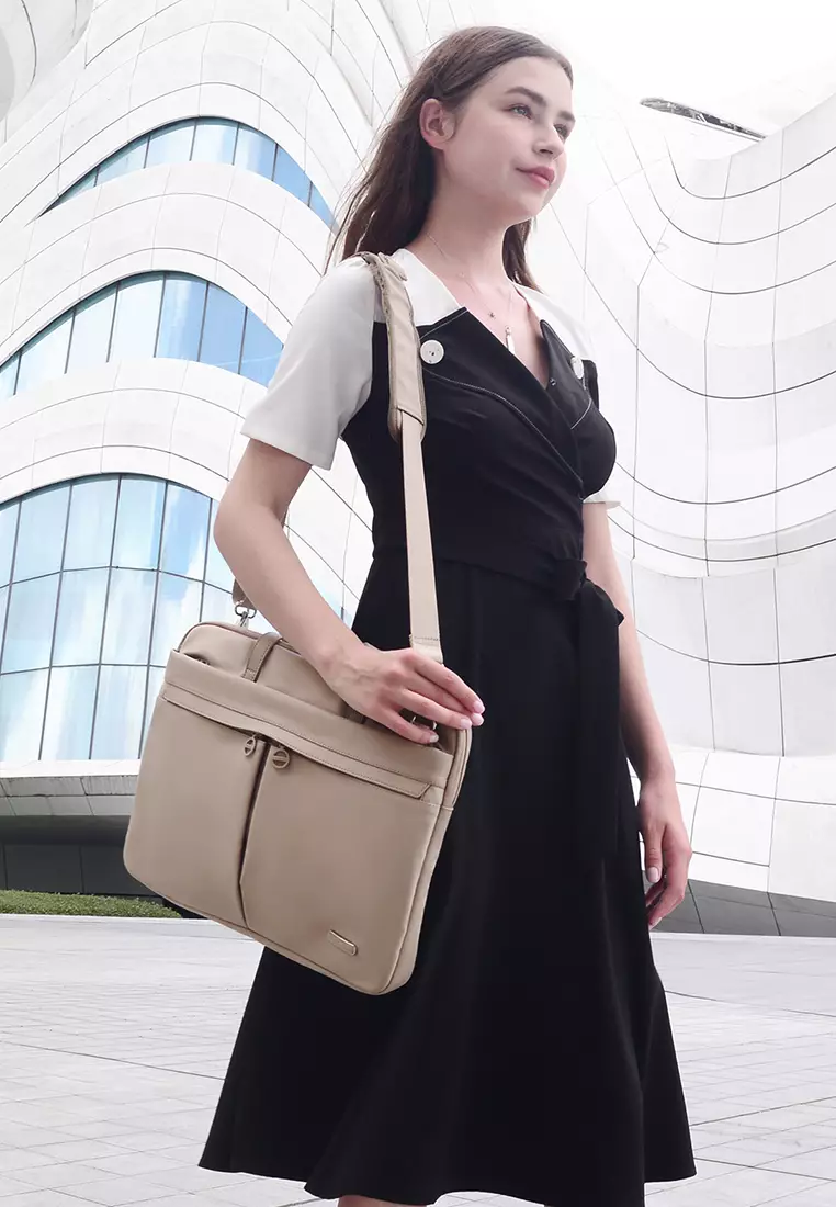 Carry All Multi-Compartment Laptop Bag Case Shoulder & Crossbody Sling Bag For Women