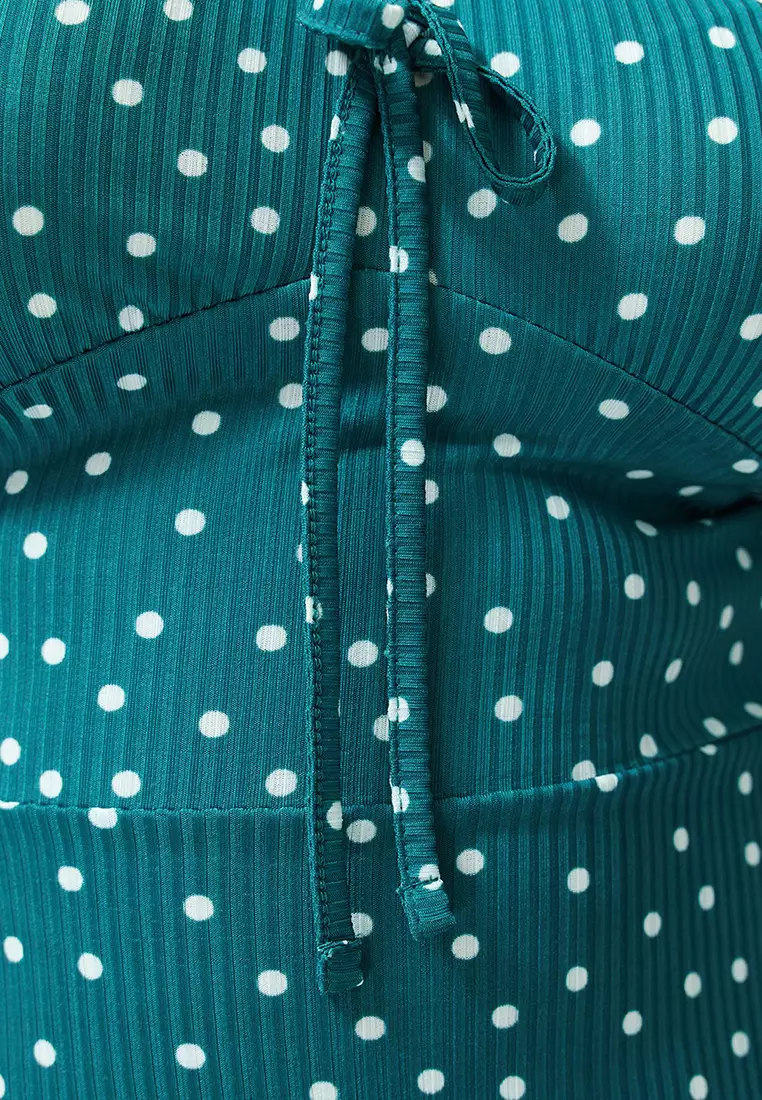 Plus Size Polka Dots Dress