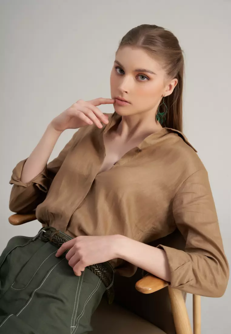 Hello New Day Linen Shirt