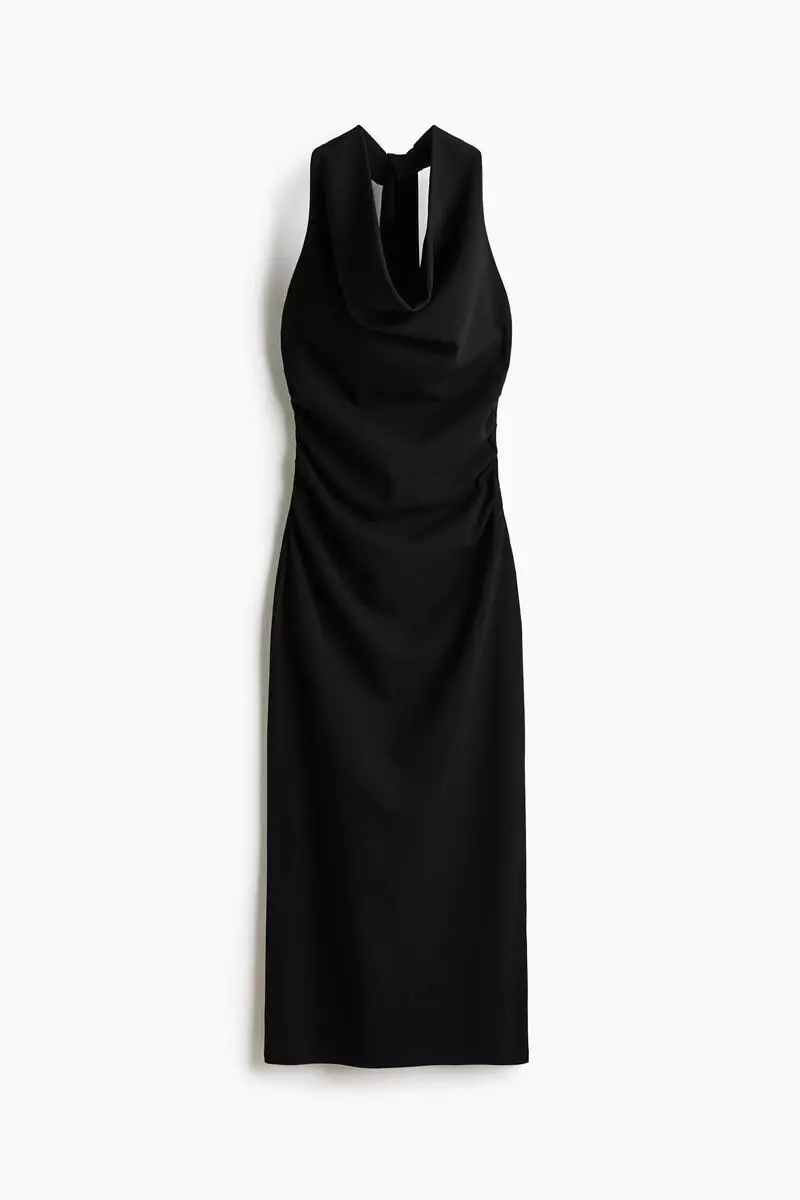 Draped halterneck dress