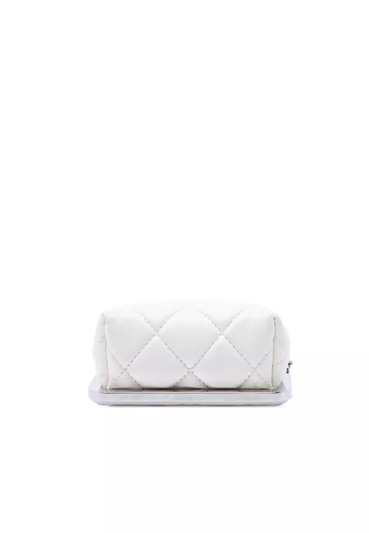 Pre-Loved Chanel Cc Quilted Acrylic And Lambskin Evening Clutch With Chain