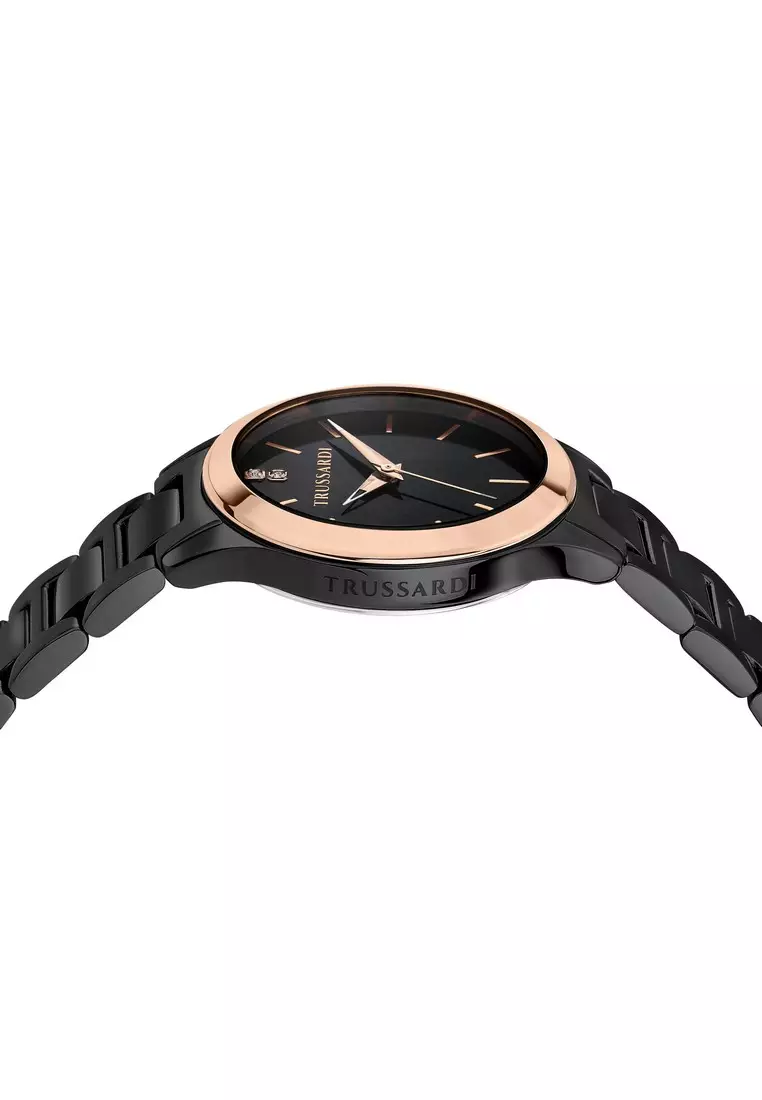 【2 Years Warranty】Trussardi T-SKY 30mm Case Women's Quartz Watch R2453151518