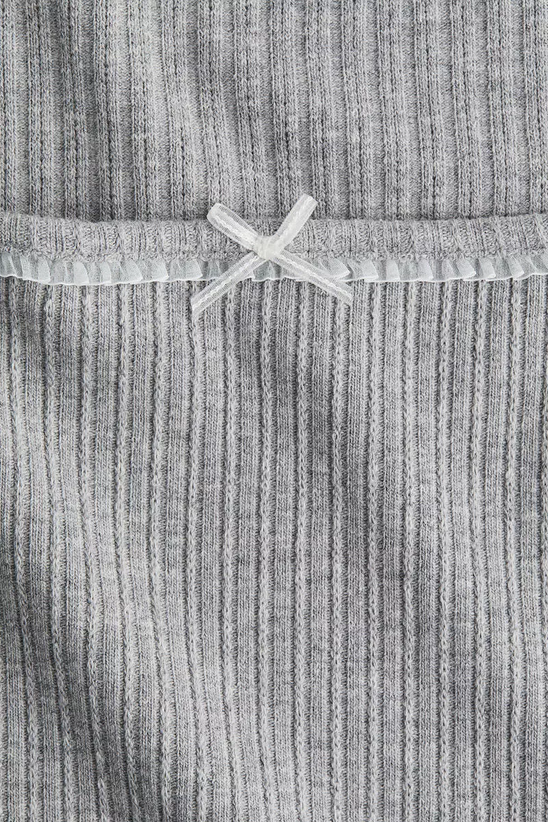 Ribbed square-neck top