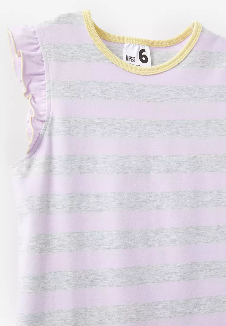 Stacey Short Sleeves Flutter Pyjama Set