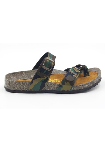 SoleSimple multi Dublin - Camouflage Leather Sandals & Flip Flops & Slipper E94A6SHBE8EA94GS_1