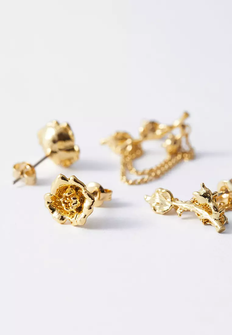 Wild Rose Stud Earrings