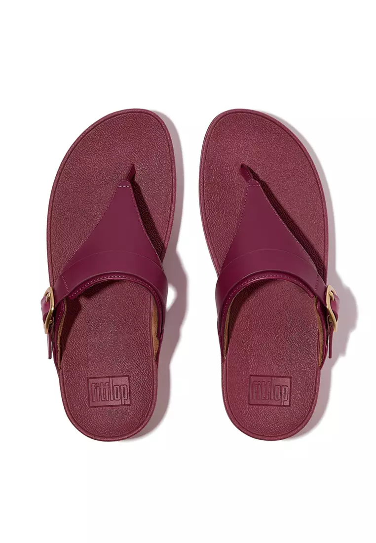 Lulu Adjustable Leather Toe-post Sandals