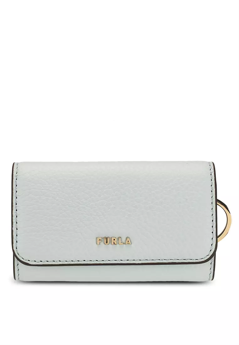 Furla Furla Babylon Keycase Zip Around Woman Key Ring Light Grey Size -- Soft Leather