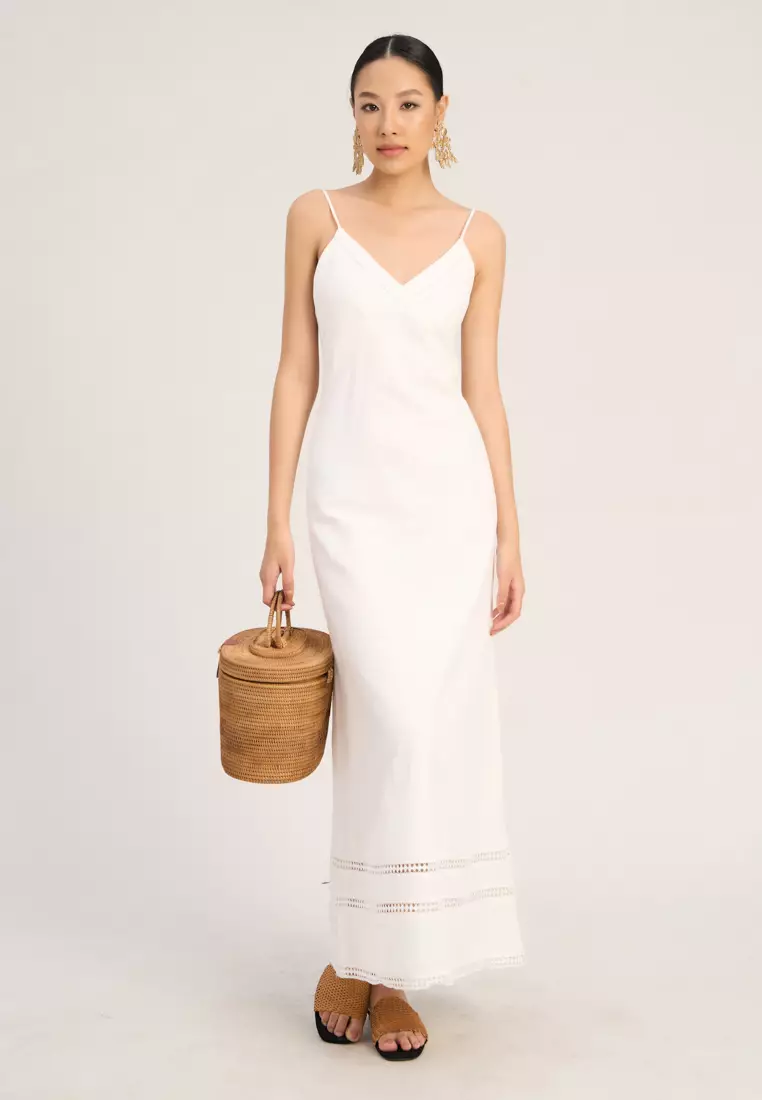 White 2025 linen maxi