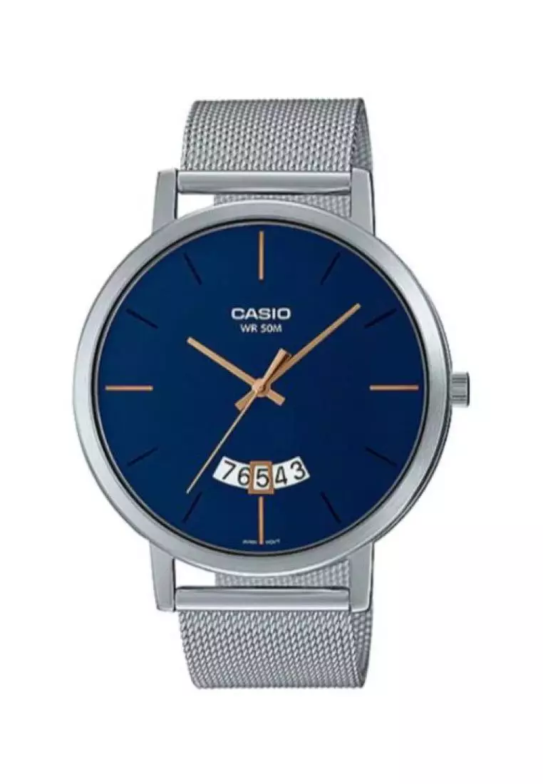 Casio Men s Analog Watch MTP B100M 2EV Stainless Steel Band Casual Watch
