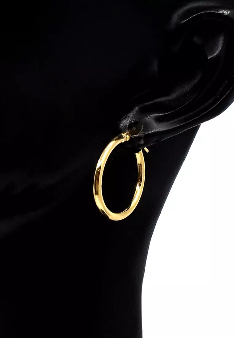 18K Italian Made Yellow Gold Earrings