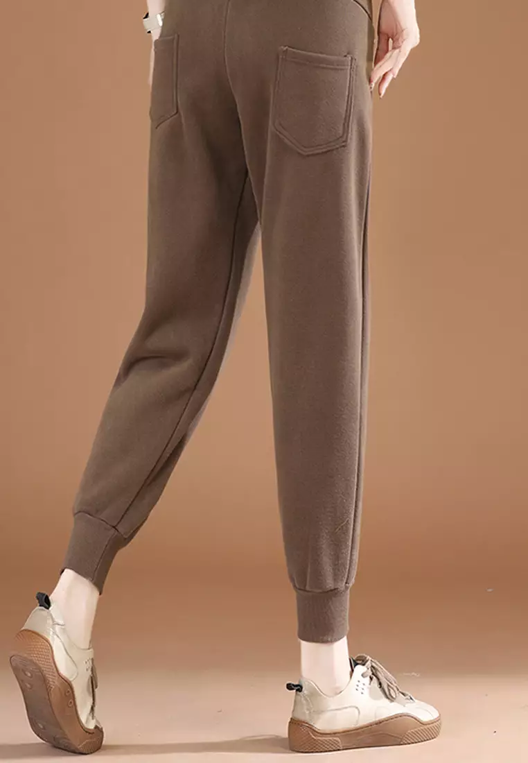 A-IN GIRLS Elastic Waist Casual Warm Sports Pants (Plus Velvet) 2024, Buy A -IN GIRLS Online