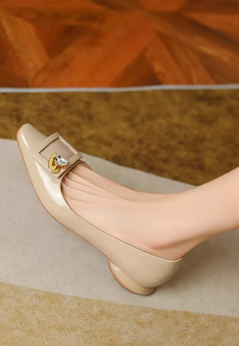 Square Rhinestone Flat Shoes XJ7318-20