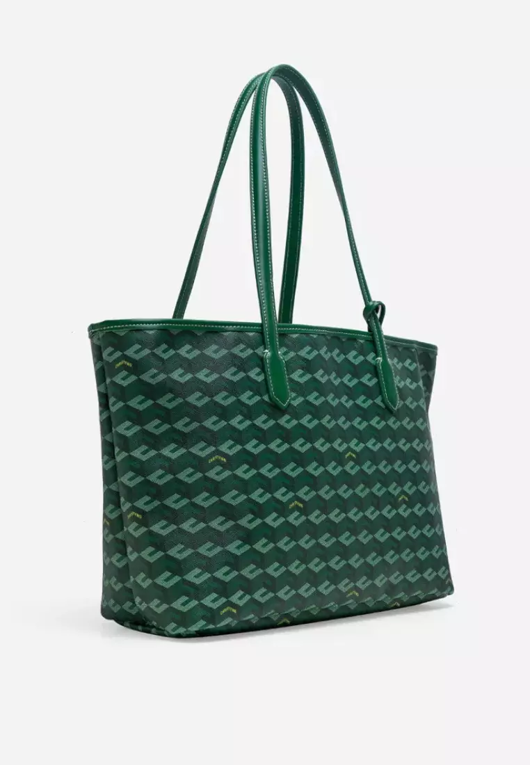 Russo Monogram Tote Bag Green