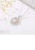 Glamorousky white 925 Sterling Silver Elegant Vintage Pattern Purple Freshwater Pearl Pendant with Cubic Zirconia and Necklace 8428CAC530CE33GS_3