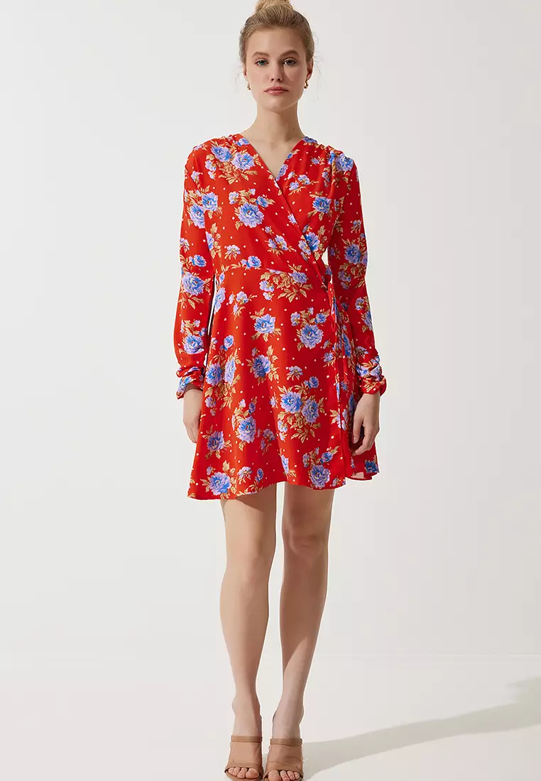 Floral Wrap Dress