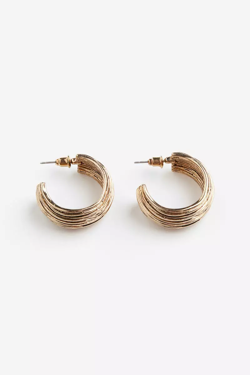 Gold hoop earrings on sale h&m