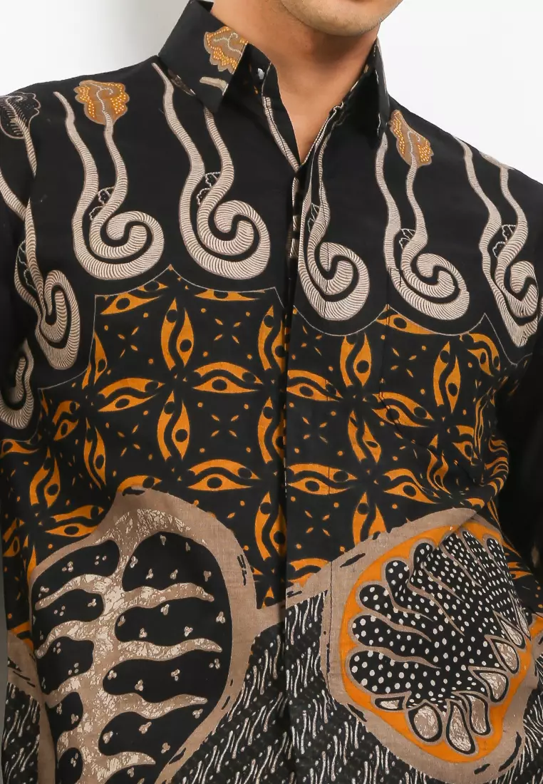 Kenzie Kemeja Batik Exclusive Premium Pria Casual Modern Lengan Panjang