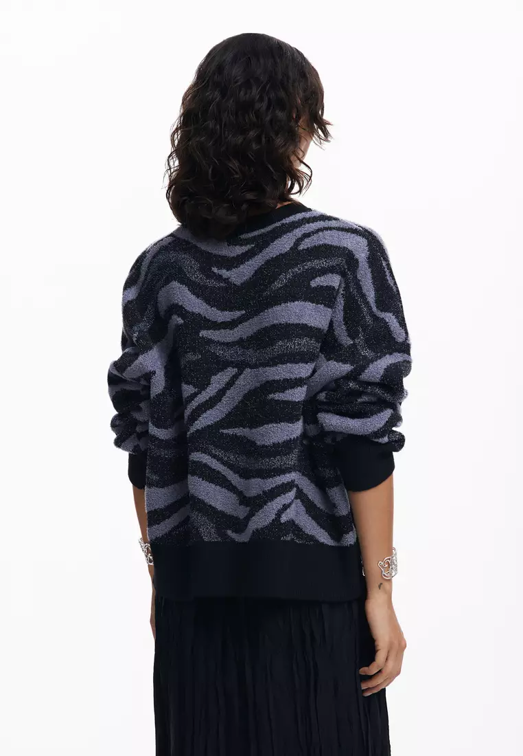Desigual Woman Animal print sweater.