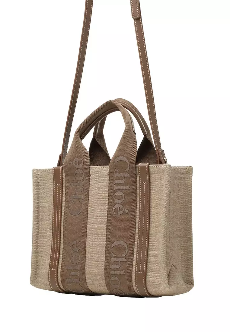 Small Woody Tote Bag in Dark Nut