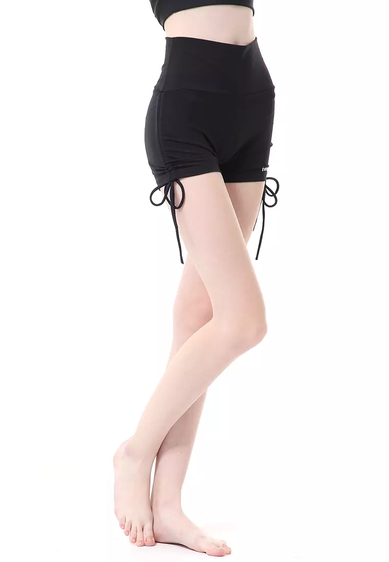 Gazala Celana Pendek Yoga Bawahan Wanita Relaxed Fit - Black