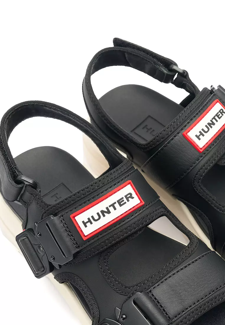 ★HUNTER★ WOMEN City Level Neo Leather Buckle Sandals Festi Buy Hunter Boots UNISEX CITY REBEL NEO LEATHER BUCKLE